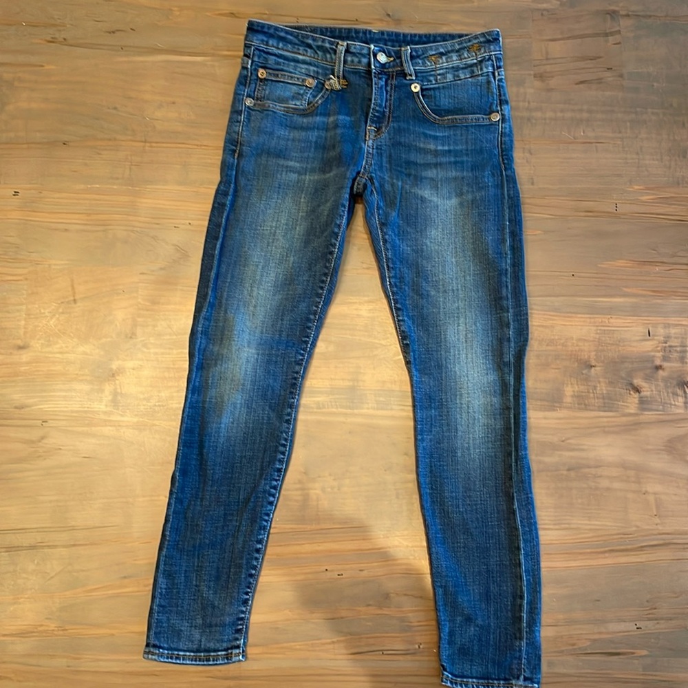R13 Boy Skinny Jeans - 25
washed in cold/hung to dry
color is vintage dark